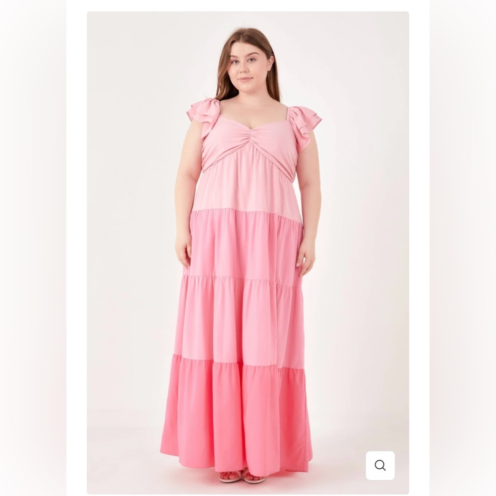 English Factory Maxi Pink Colorblock 3X
